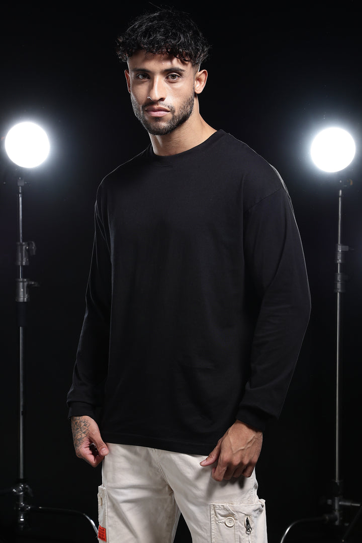 Solids: Black Oversized T-shirt