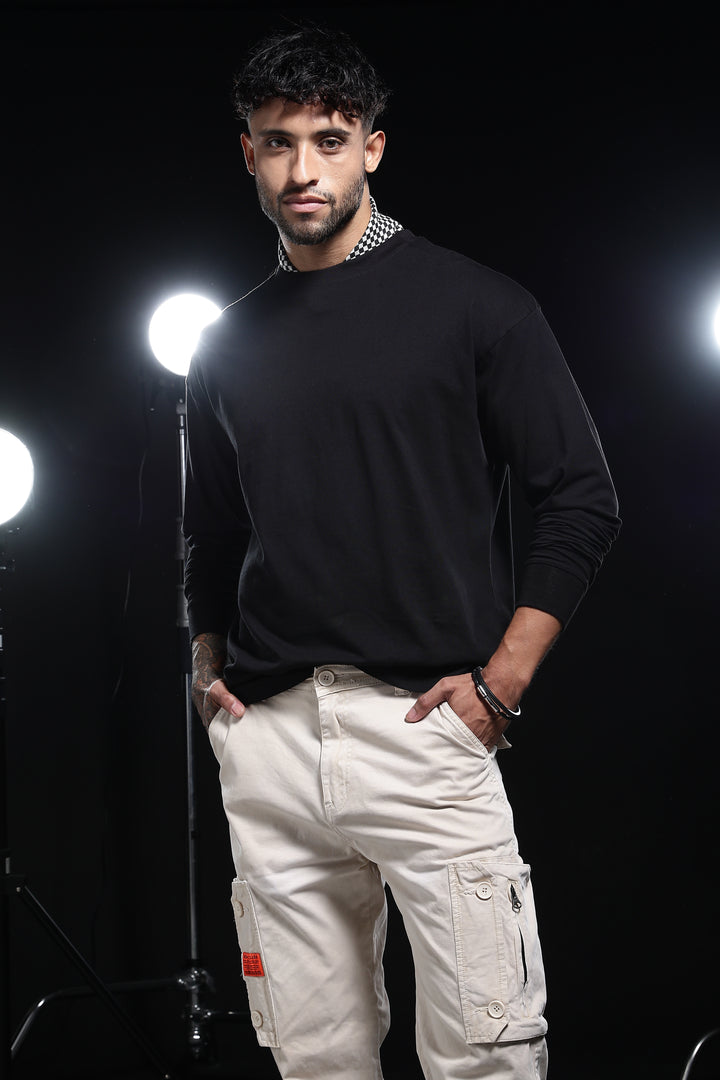Solids: Black Oversized T-shirt