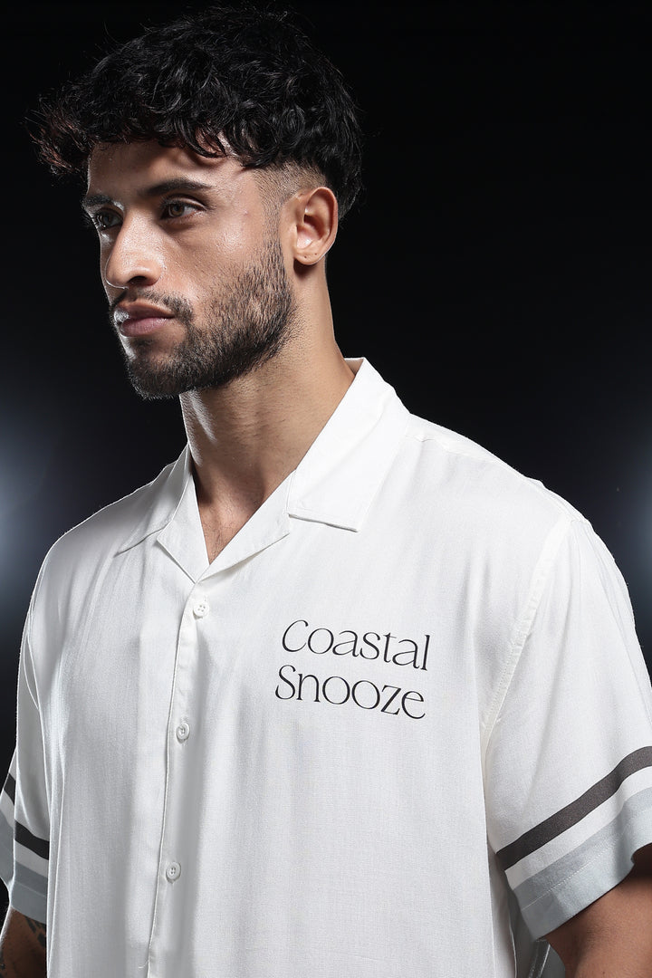 Coastal Snooze: Oversized Boxy Fit Shirt
