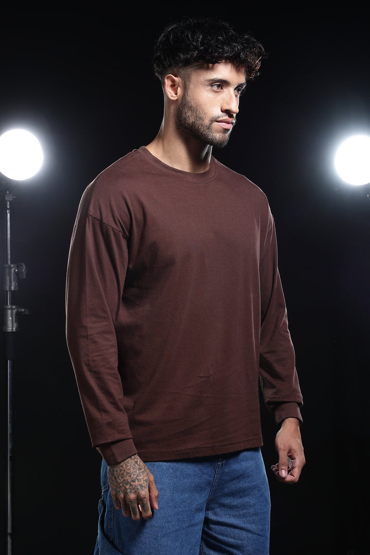 Solids: Brown Oversized T-shirt