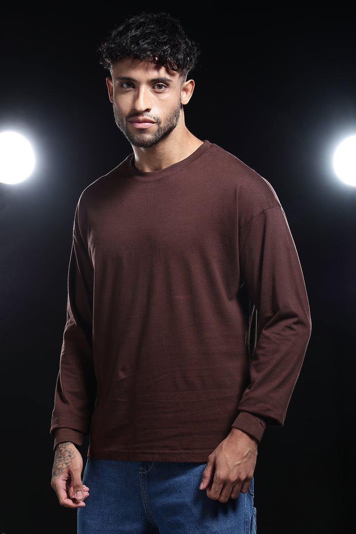 Solids: Brown Oversized T-shirt