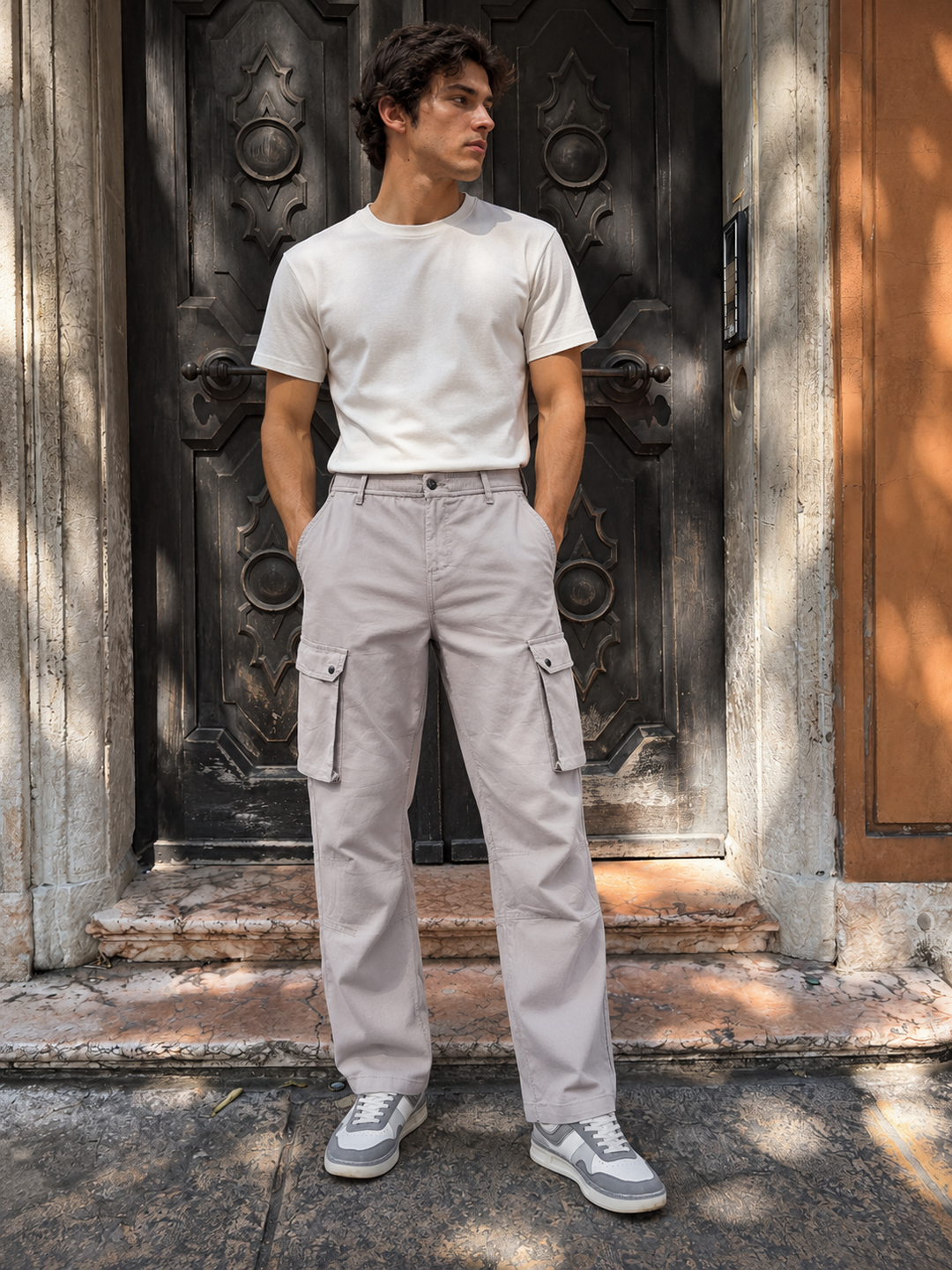 Combat : Lilac Regular Fit Cargo Pants