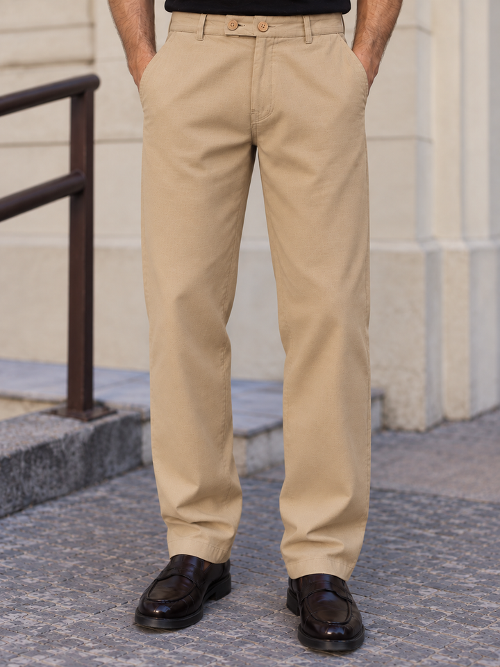 Casual Fit : Ochre Relaxed Trousers