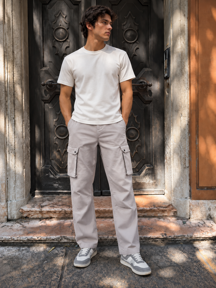 Combat : Lilac Regular Fit Cargo Pants