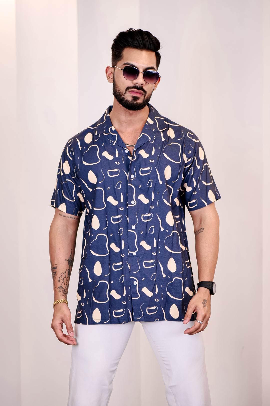 Navy Theoretical Cuban Shirt ESZETT 1