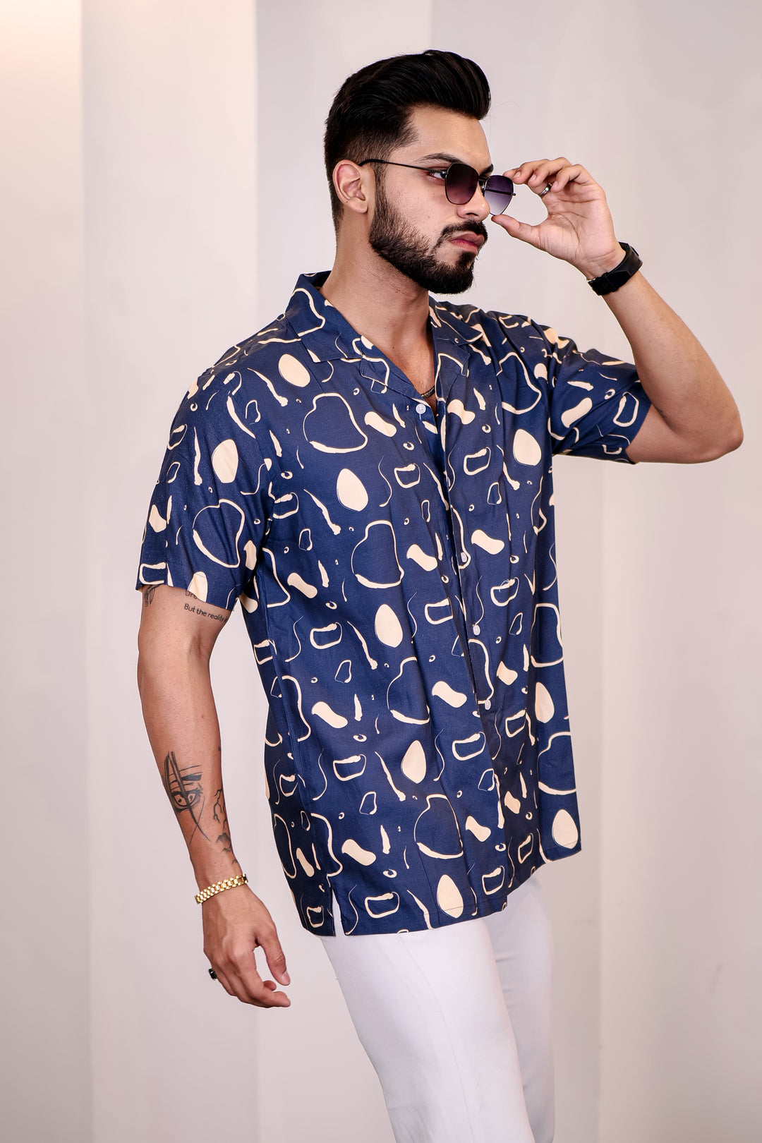 Navy Theoretical Cuban Shirt ESZETT 3