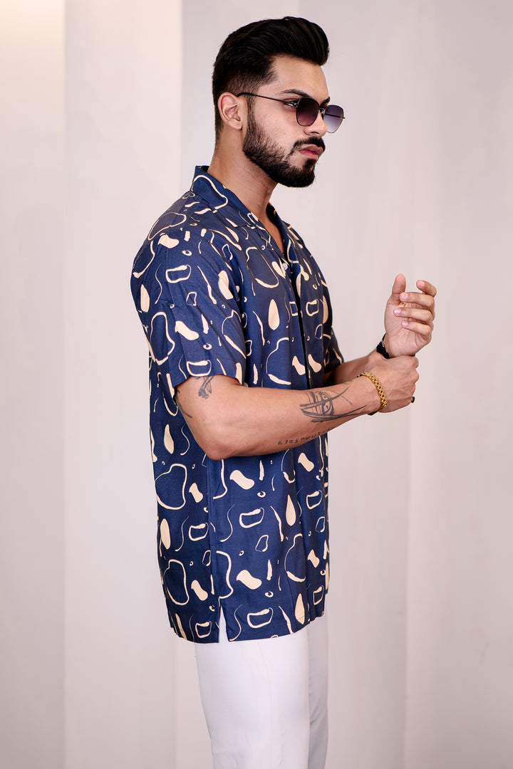 Navy Theoretical Cuban Shirt ESZETT 5