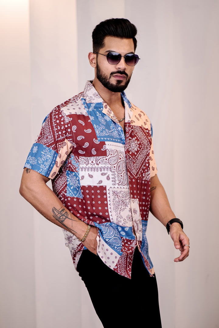 MULTI COLOUR CUBAN SHIRT 1