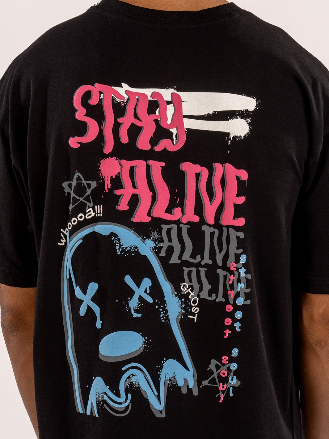 Eszett Stay Alive T-shirt Back 2