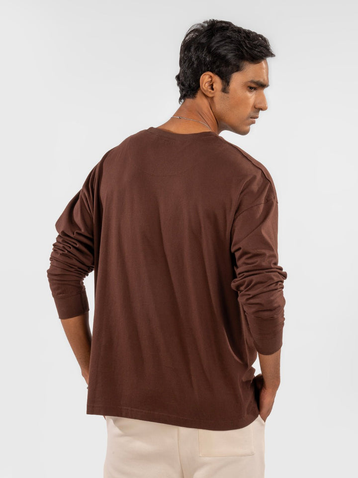 Eszett Brown Full slv T-shirt Back View 6