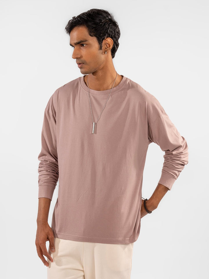 Eszett pearl pink Full slv T-shirt Front View 1