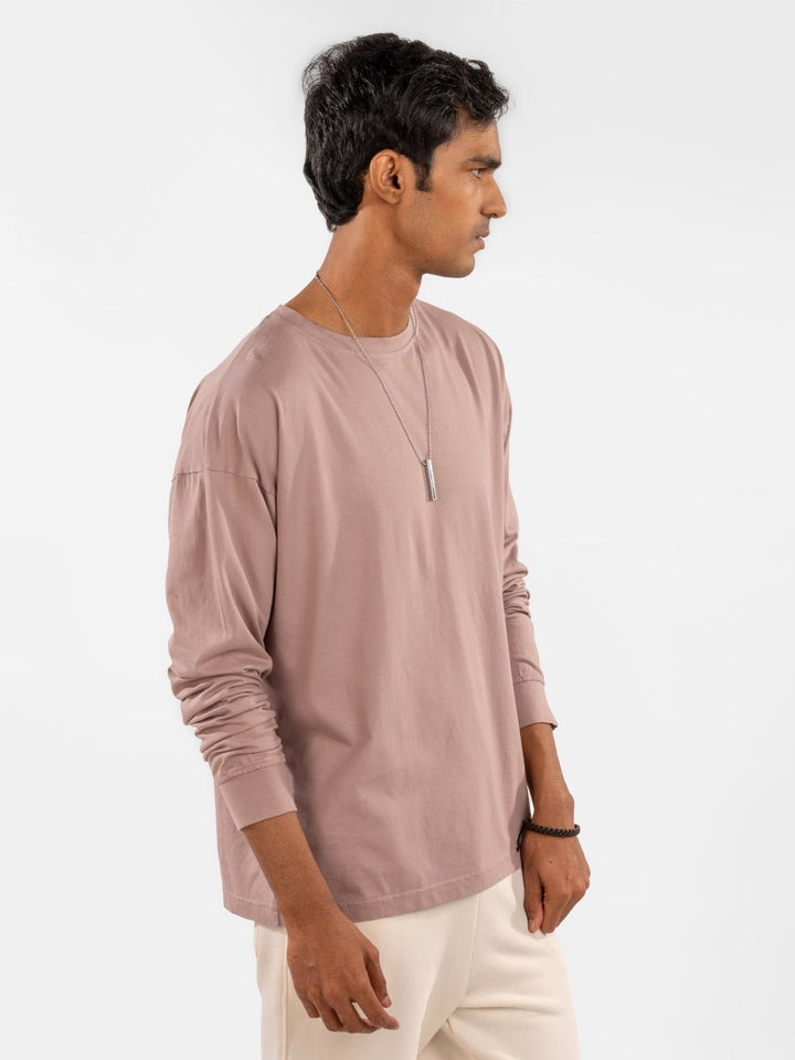 Eszett pearl pink Full slv T-shirt Front View 3