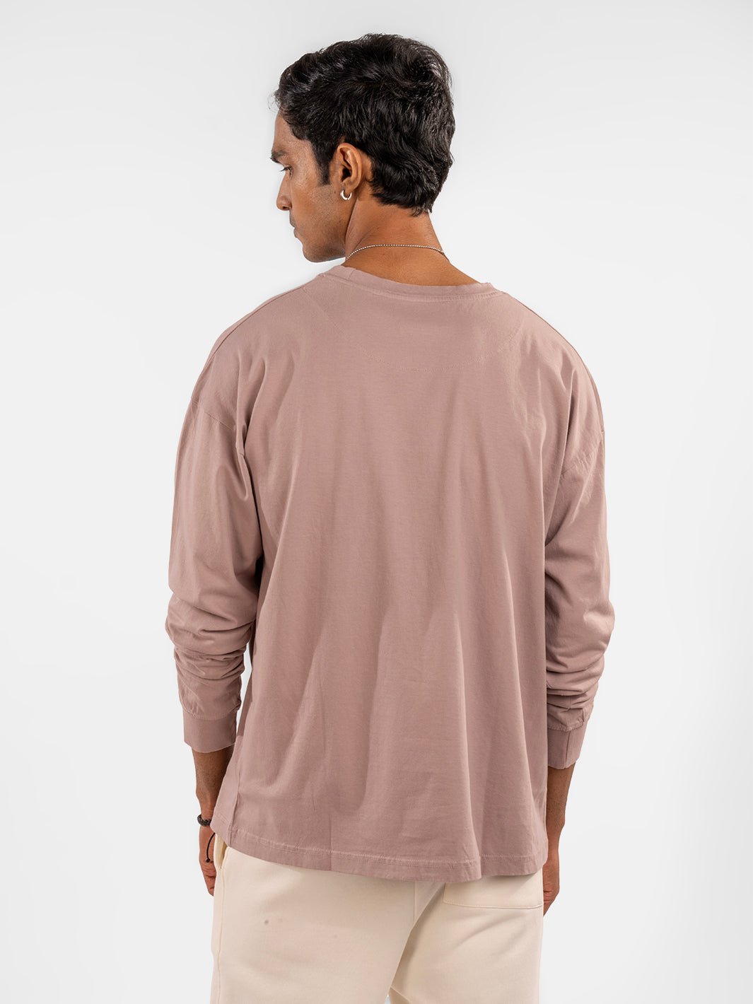 Eszett pearl pink Full slv T-shirt Back View 5