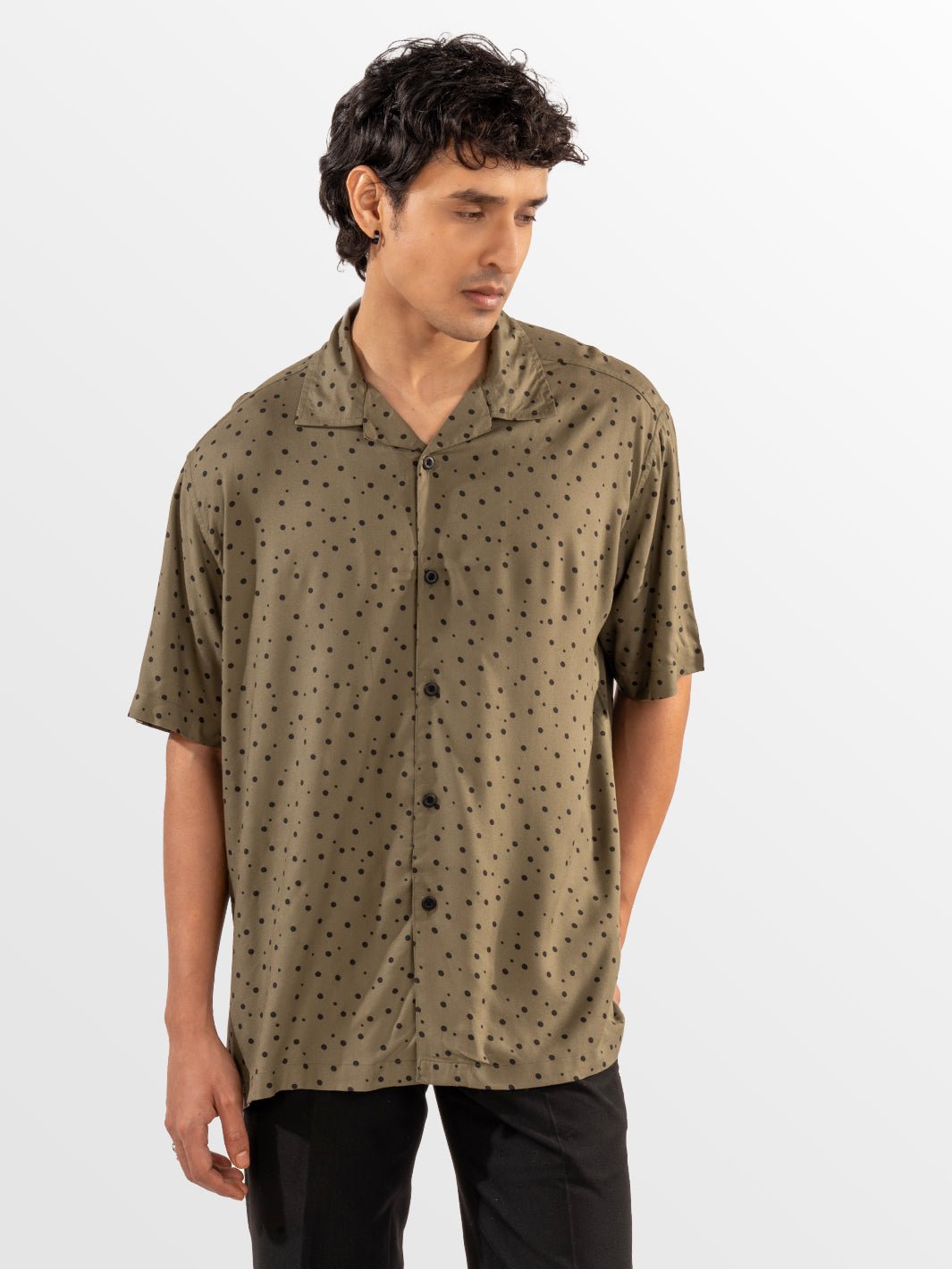 Olive Polka Shirt 1