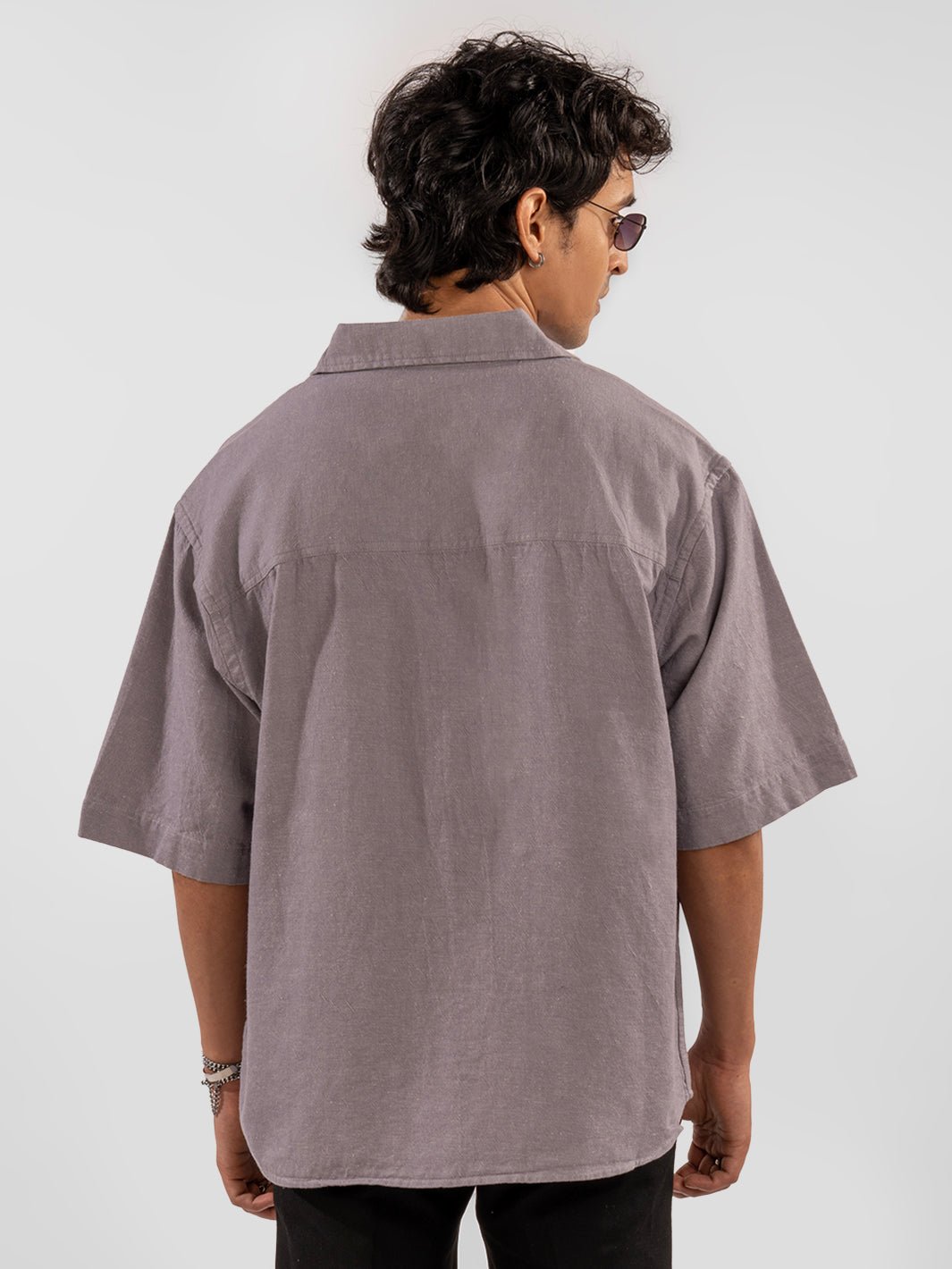 TwinFlap Violet Oversized Shirt front 4