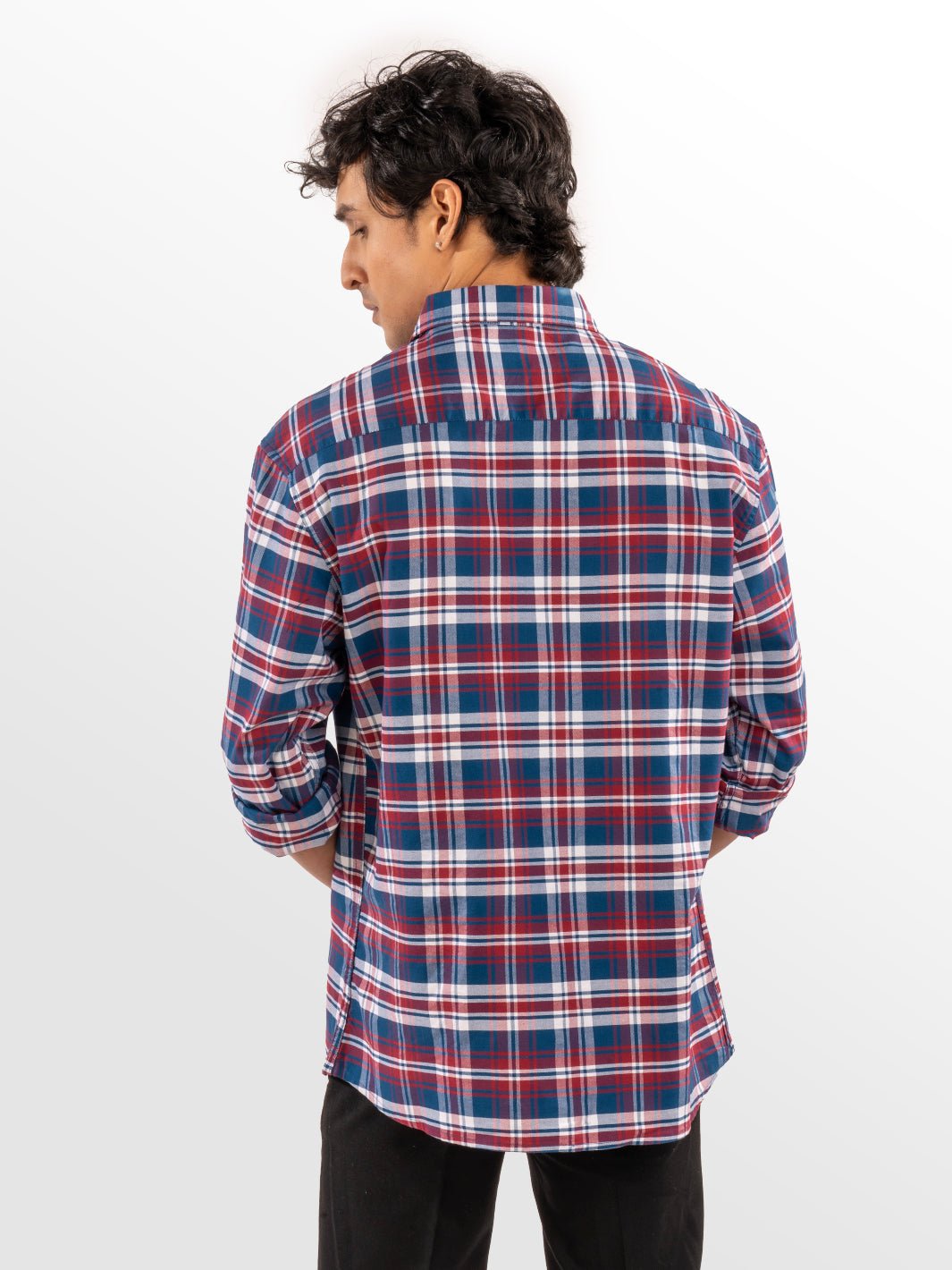 Twill: Red & Blue Checks 5