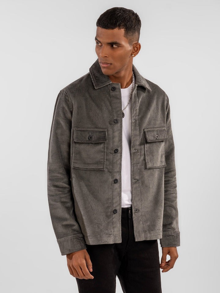 Corduroy: Dark Grey front 4