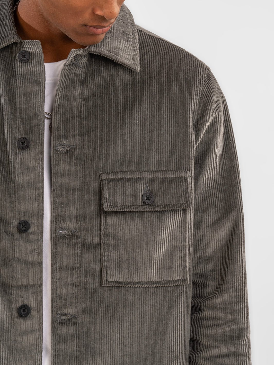 Corduroy: Dark Grey front zoomed