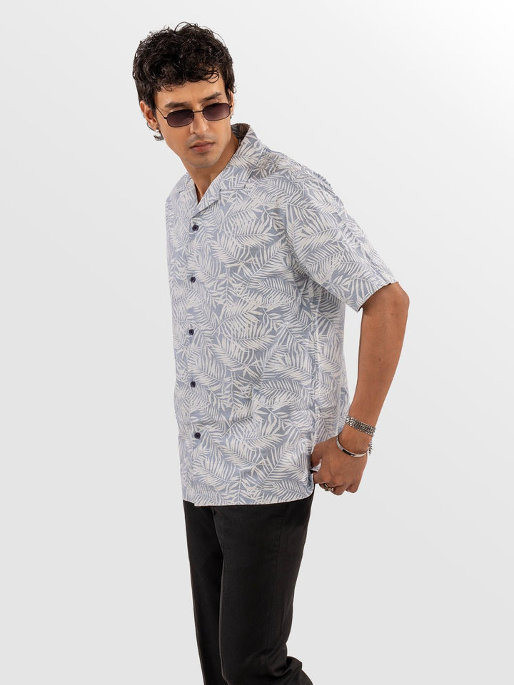 Blue Leafy Shirt 4