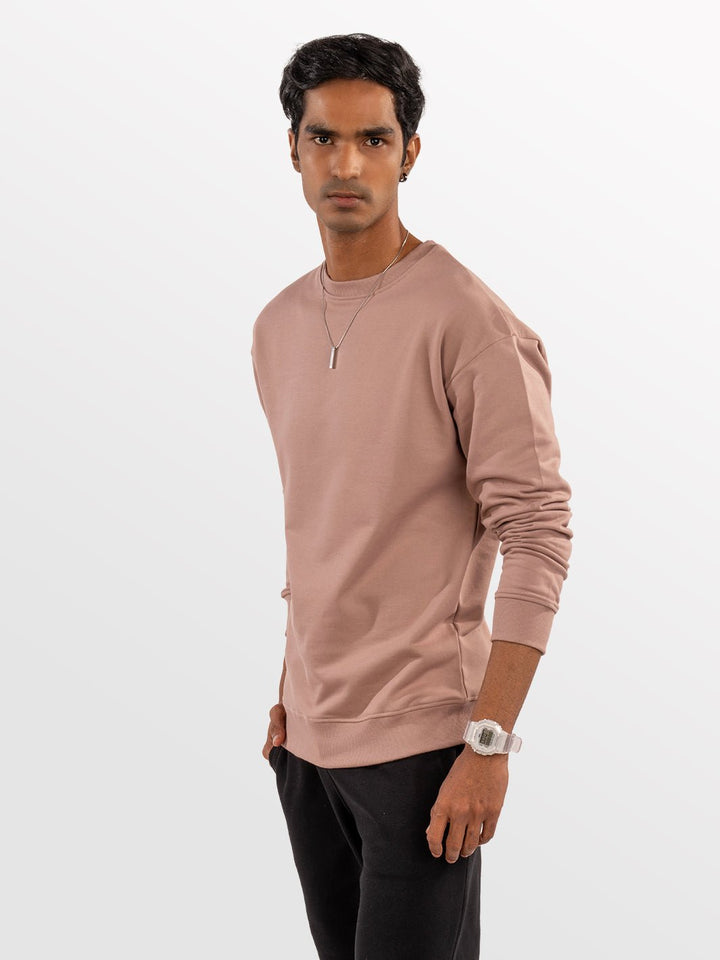 Solids: Onion Pink Sweatshirt front view 3