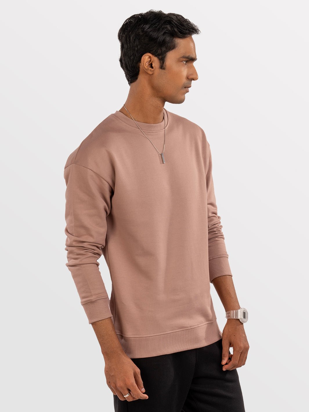 Solids: Onion Pink Sweatshirt front view 4