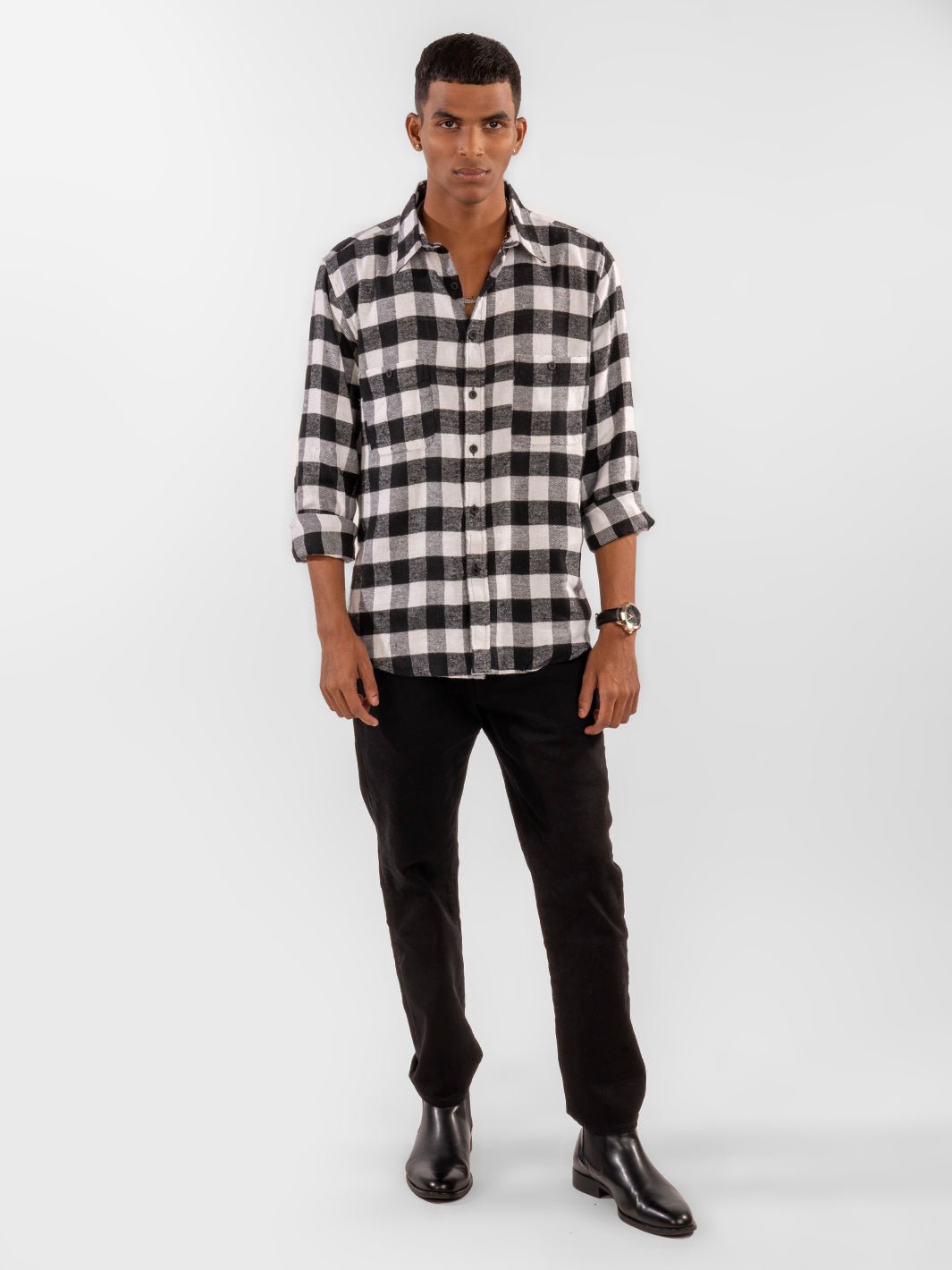 Flannel: Black & White Shirt 2