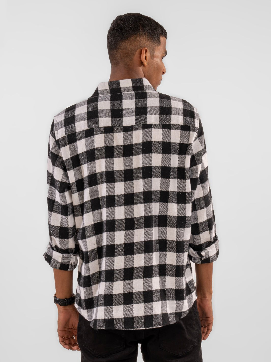 Flannel: Black & White Shirt 4