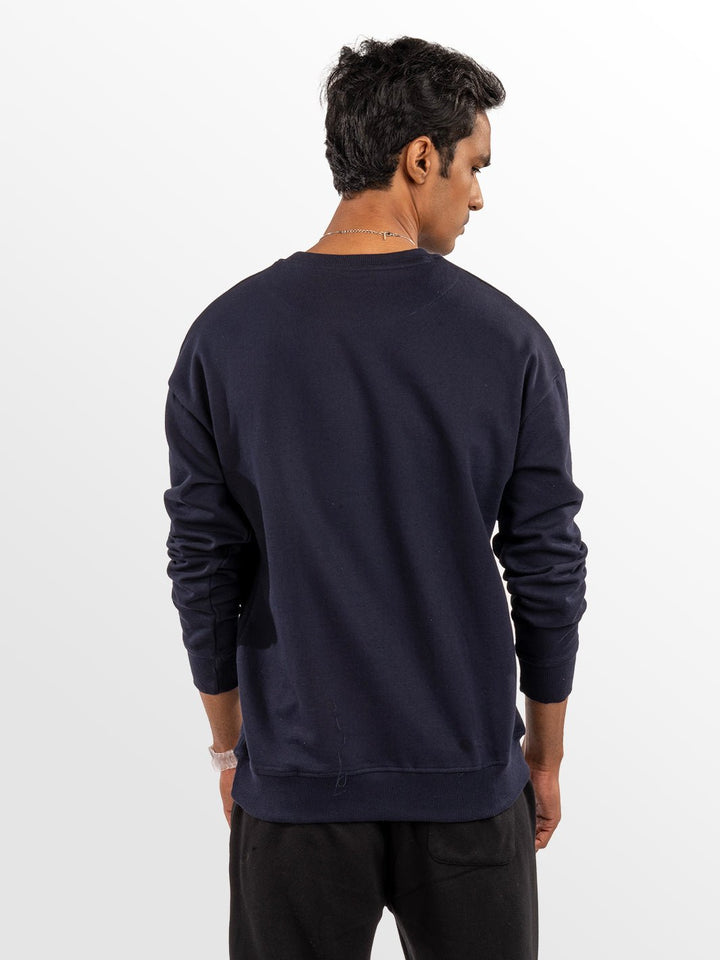 Solids: Navy Sweatshirt front view 5