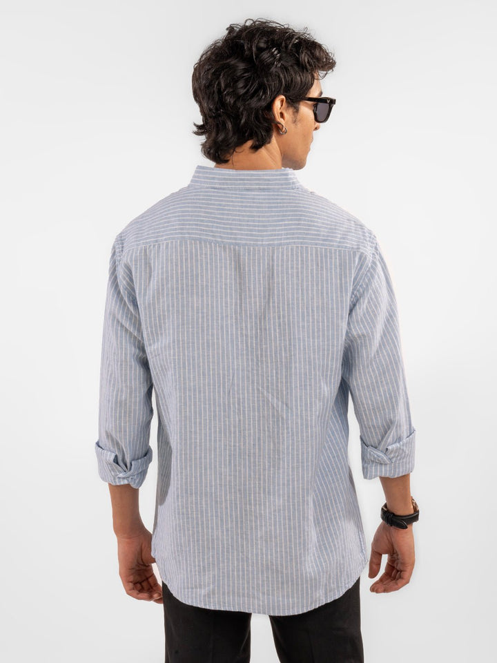 Linen: Blue Stripes 6