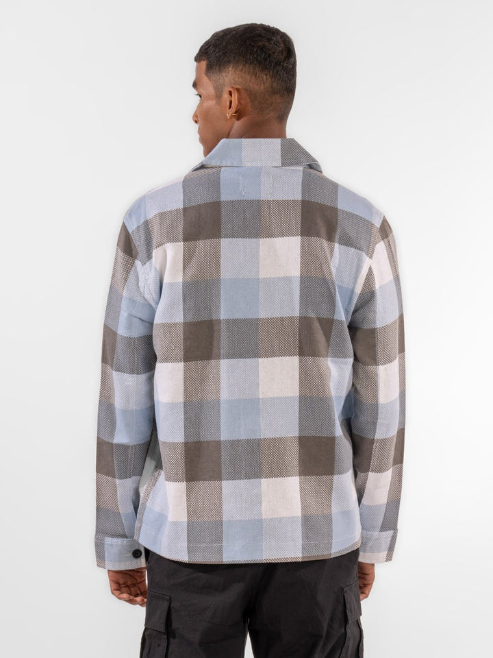 Jute: Blue & White Checks back view 6