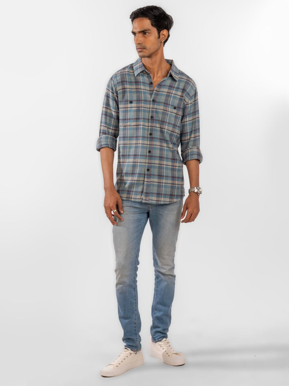 Flannel: Blue & Grey Shirt 2