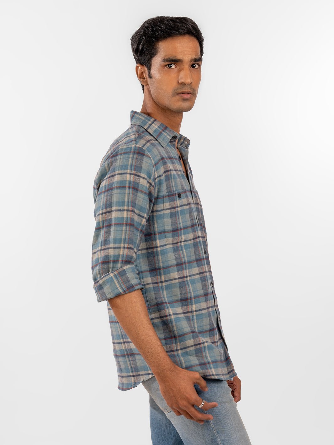 Flannel: Blue & Grey Shirt 3