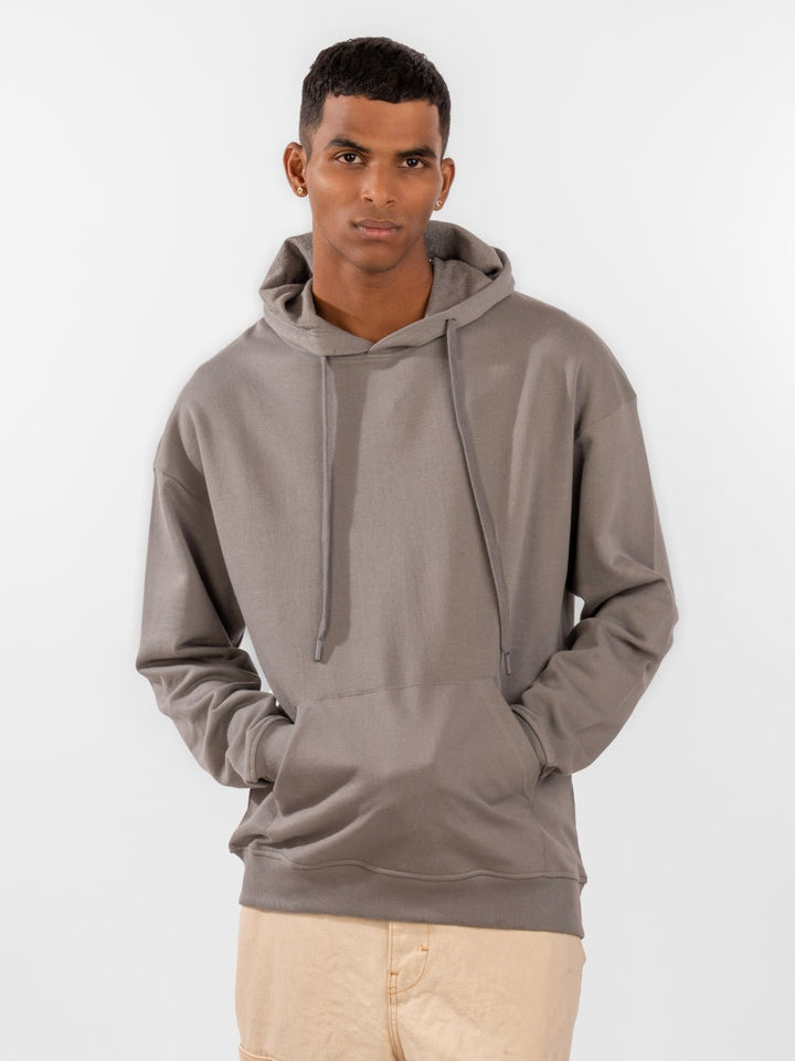 Solids: Steel Grey Hoodie front view 1