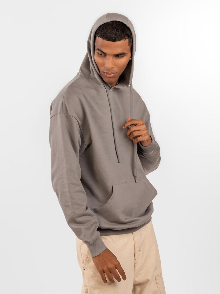 Solids: Steel Grey Hoodie front view 4