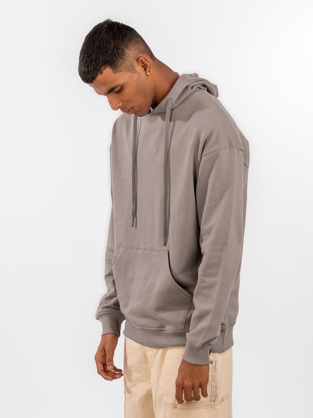 Solids: Steel Grey Hoodie front view 3