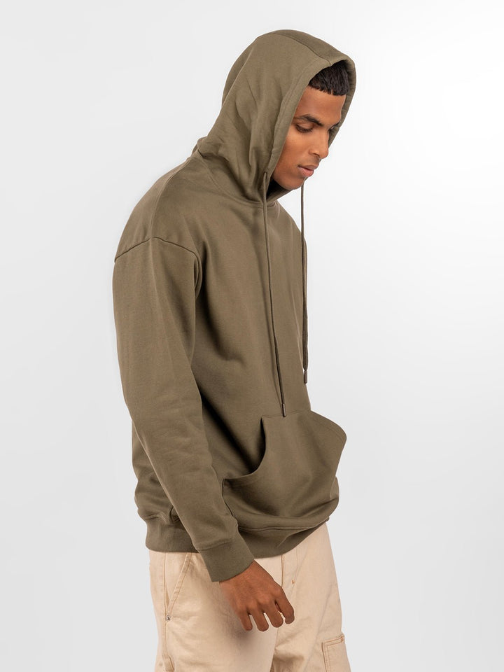 Solids: Army Green Hoodie Front view 4