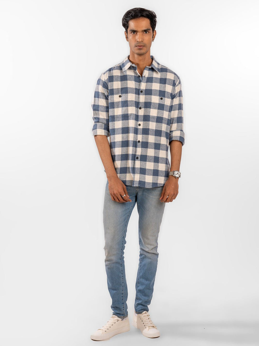 Flannel: Blue Checks Shirt 2