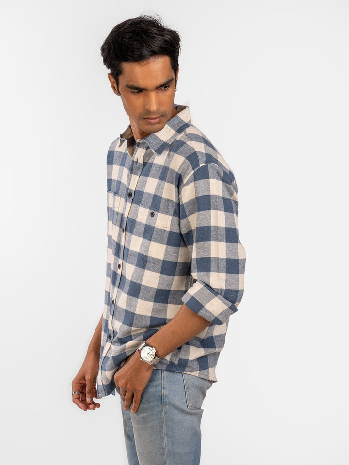 Flannel: Blue Checks Shirt 4