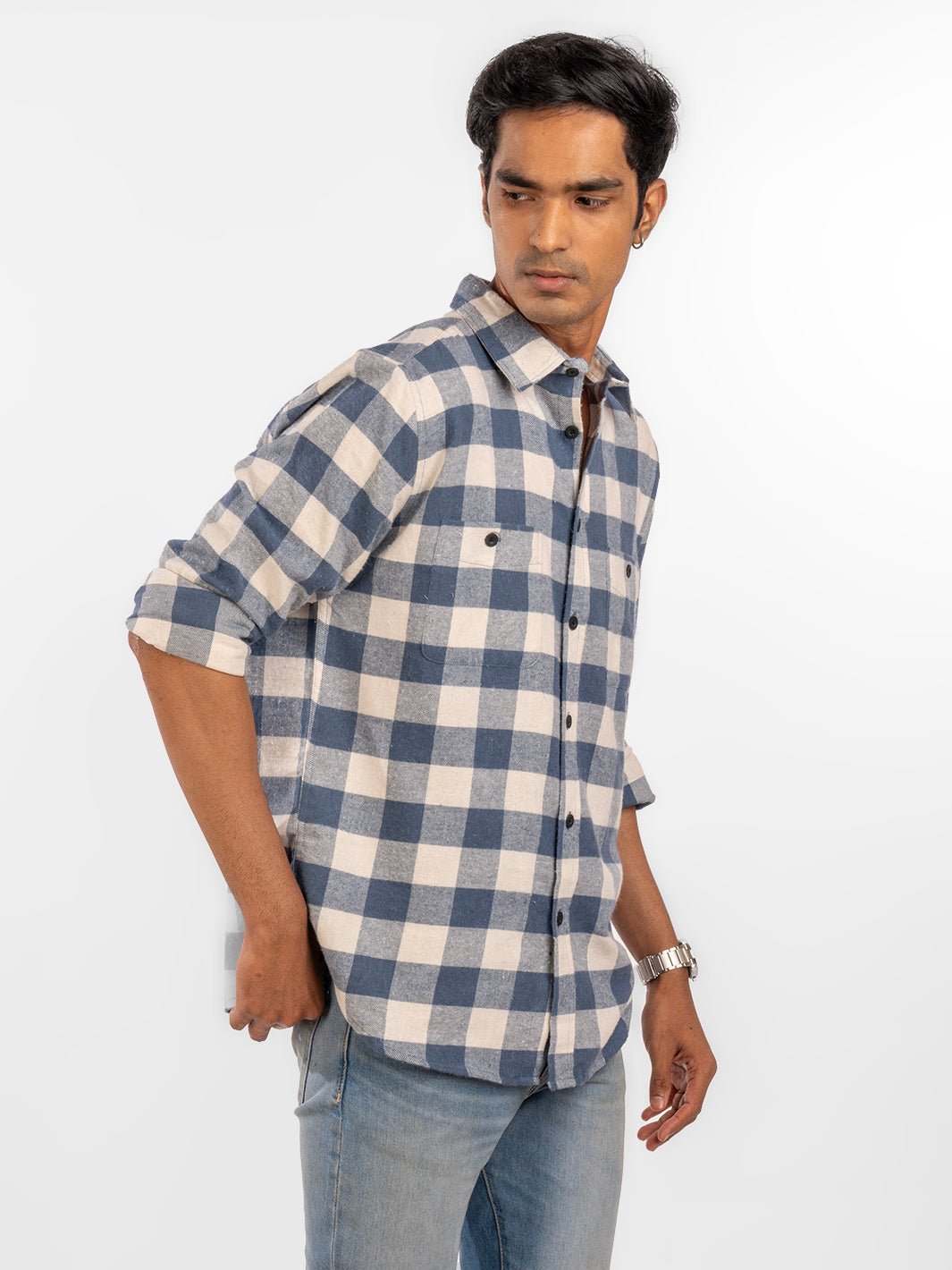 Flannel: Blue Checks Shirt 3