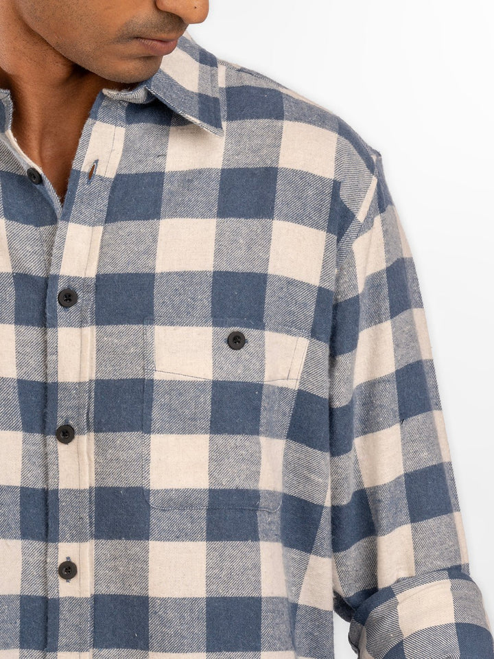 Flannel: Blue Checks Shirt 5