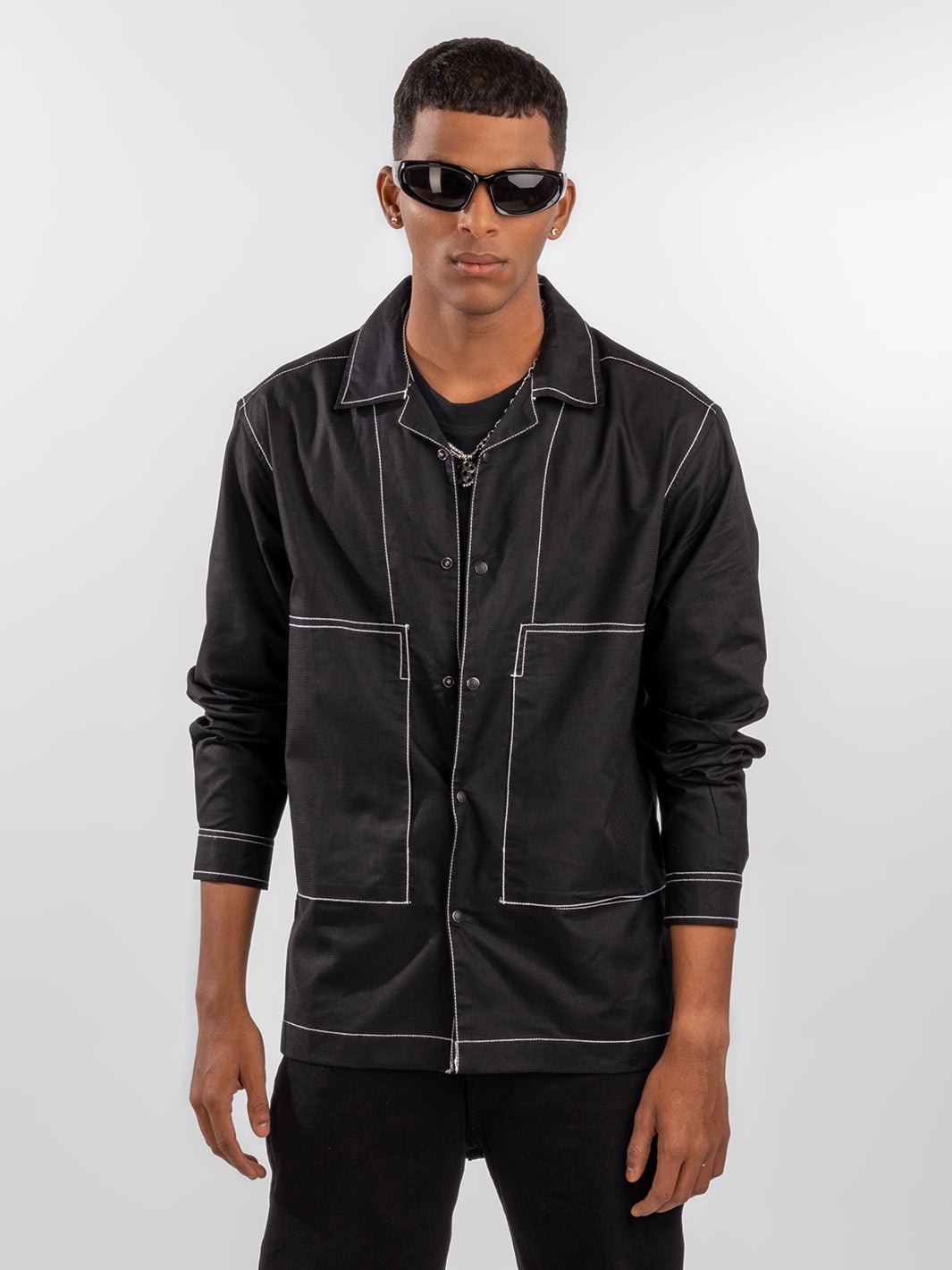 Cuban Overshirt: Black 1