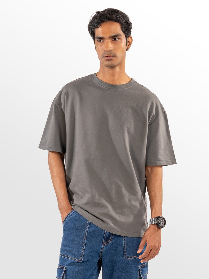 Solids: Grey Oversized T-shirt