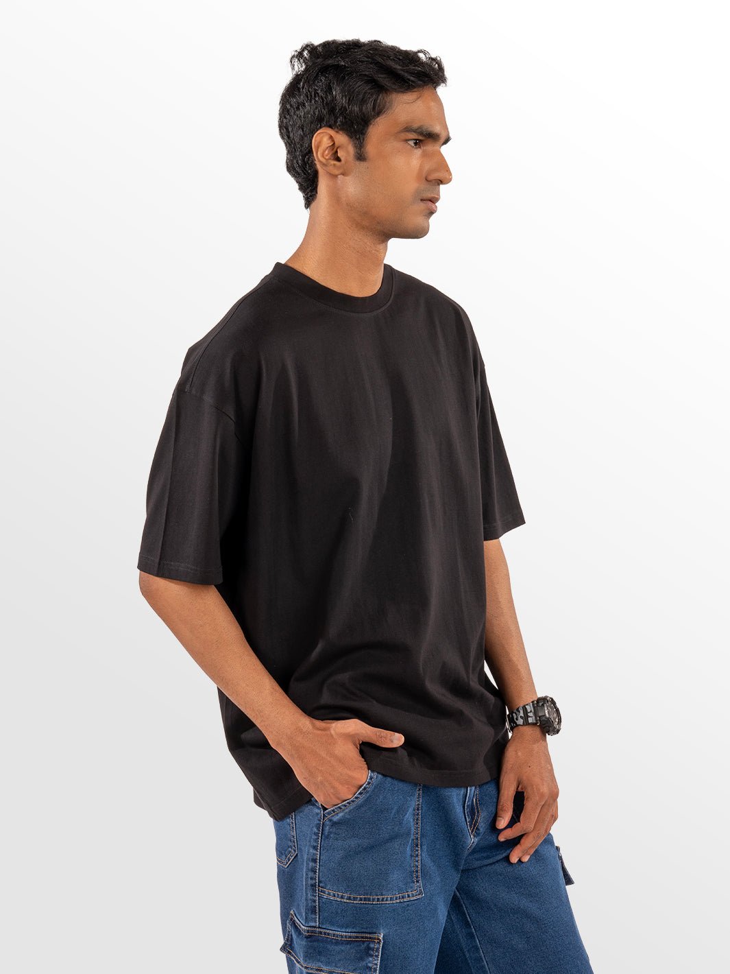 Solids: Black Oversized T-shirt