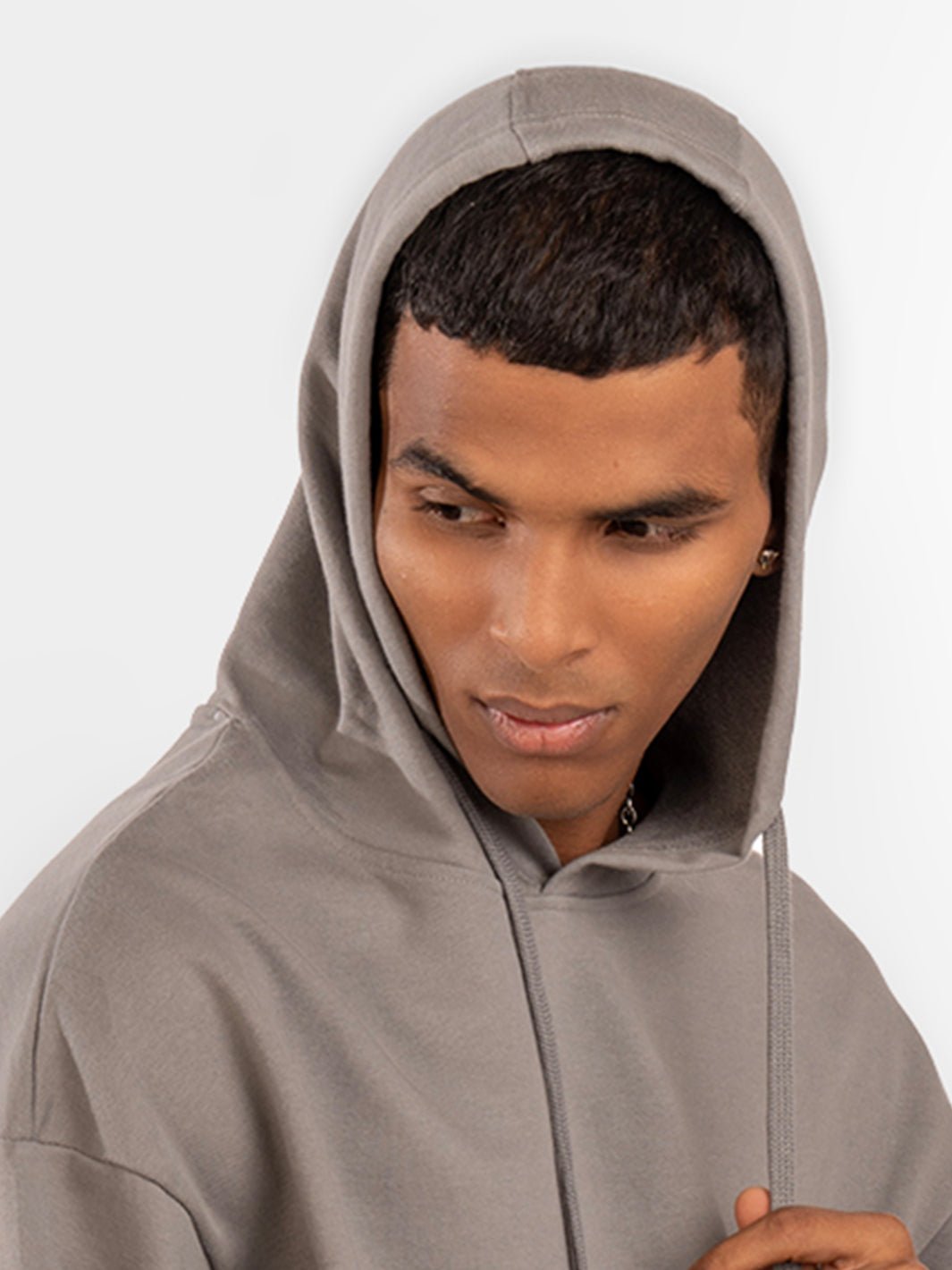 Solids: Steel Grey Hoodie front view 6