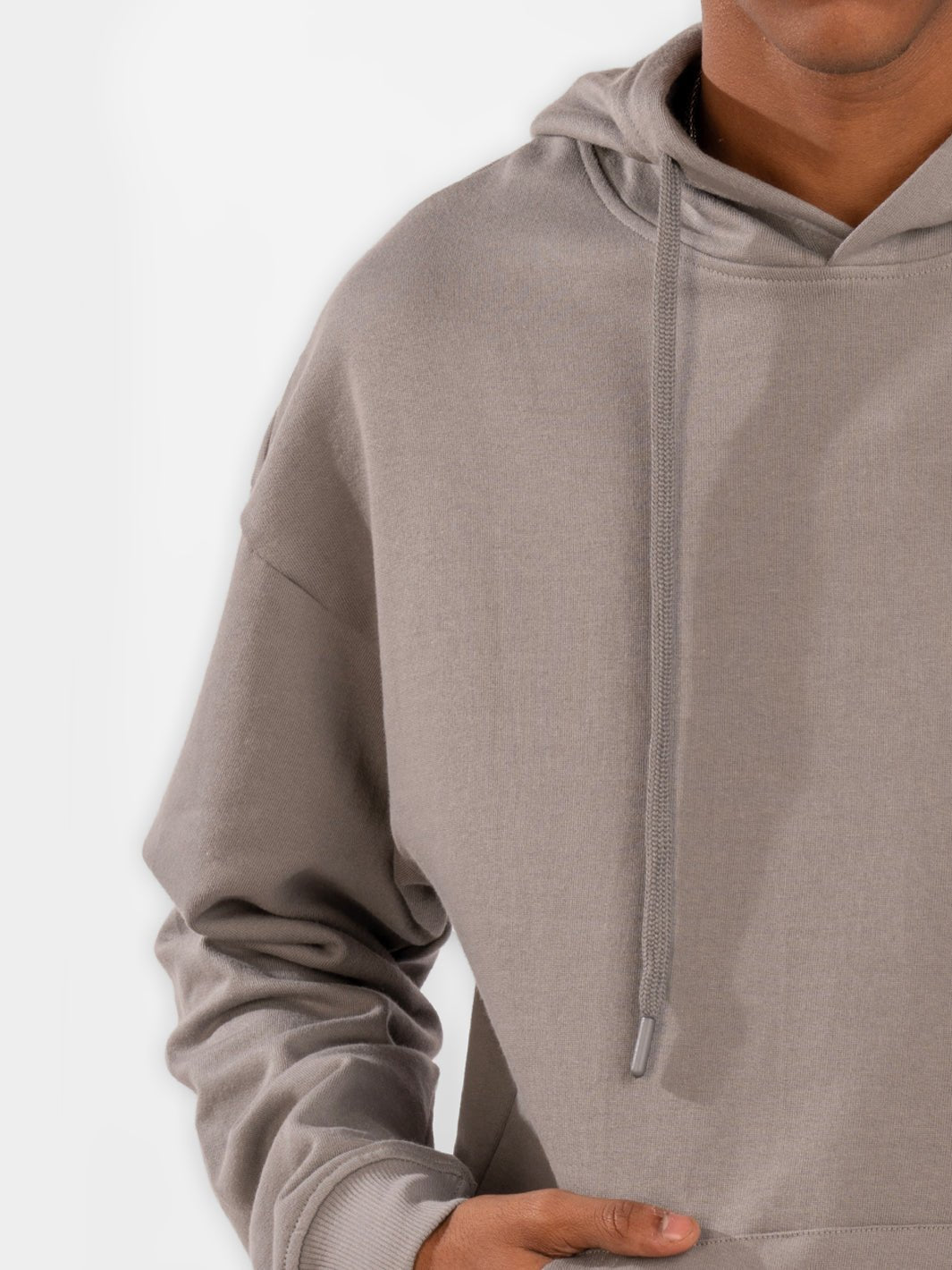 Solids: Steel Grey Hoodie front view 7